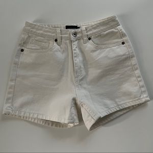 Frank and Oak white jean shorts
